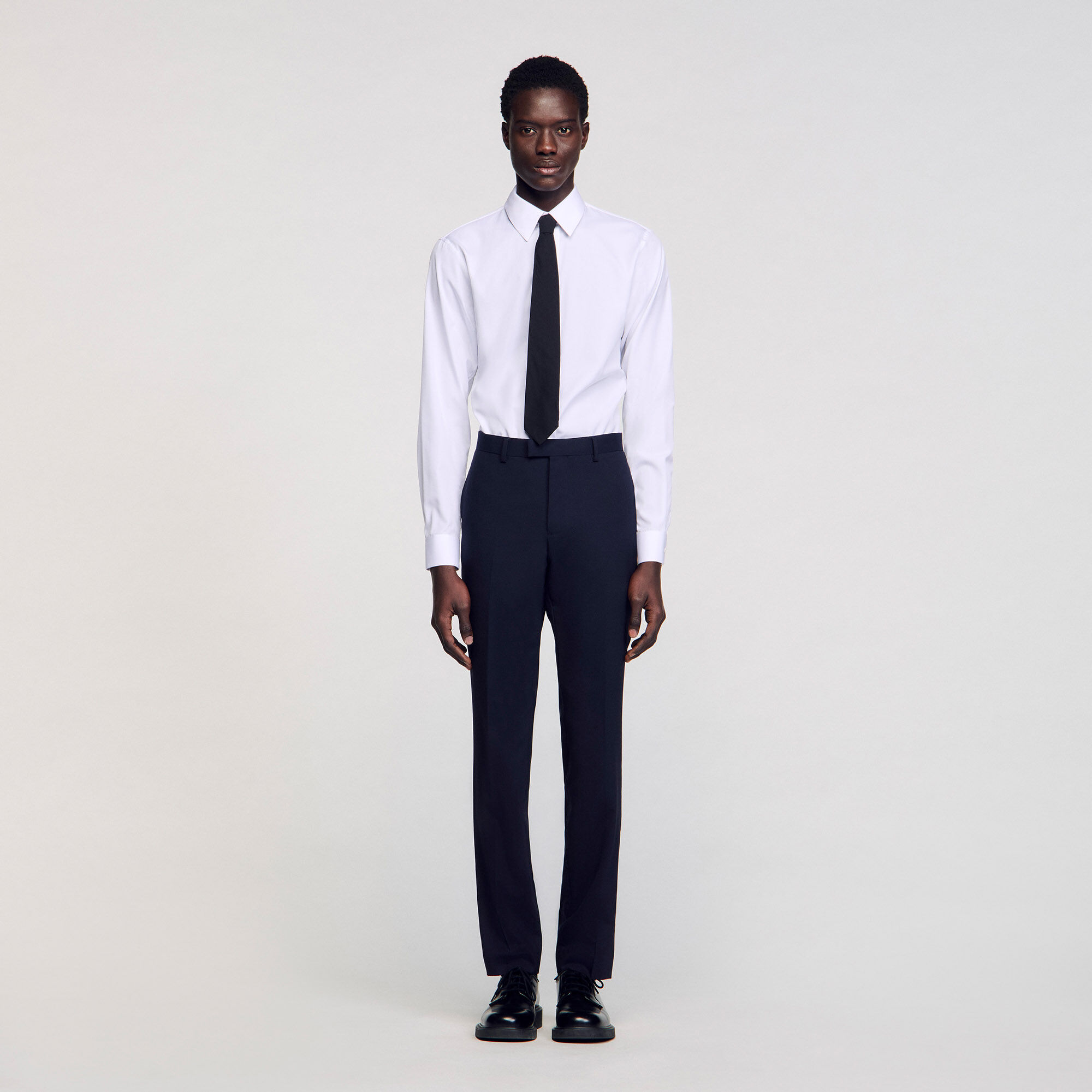 Blue suit 2025 pants white shirt