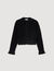 Velvet knit cropped cardigan