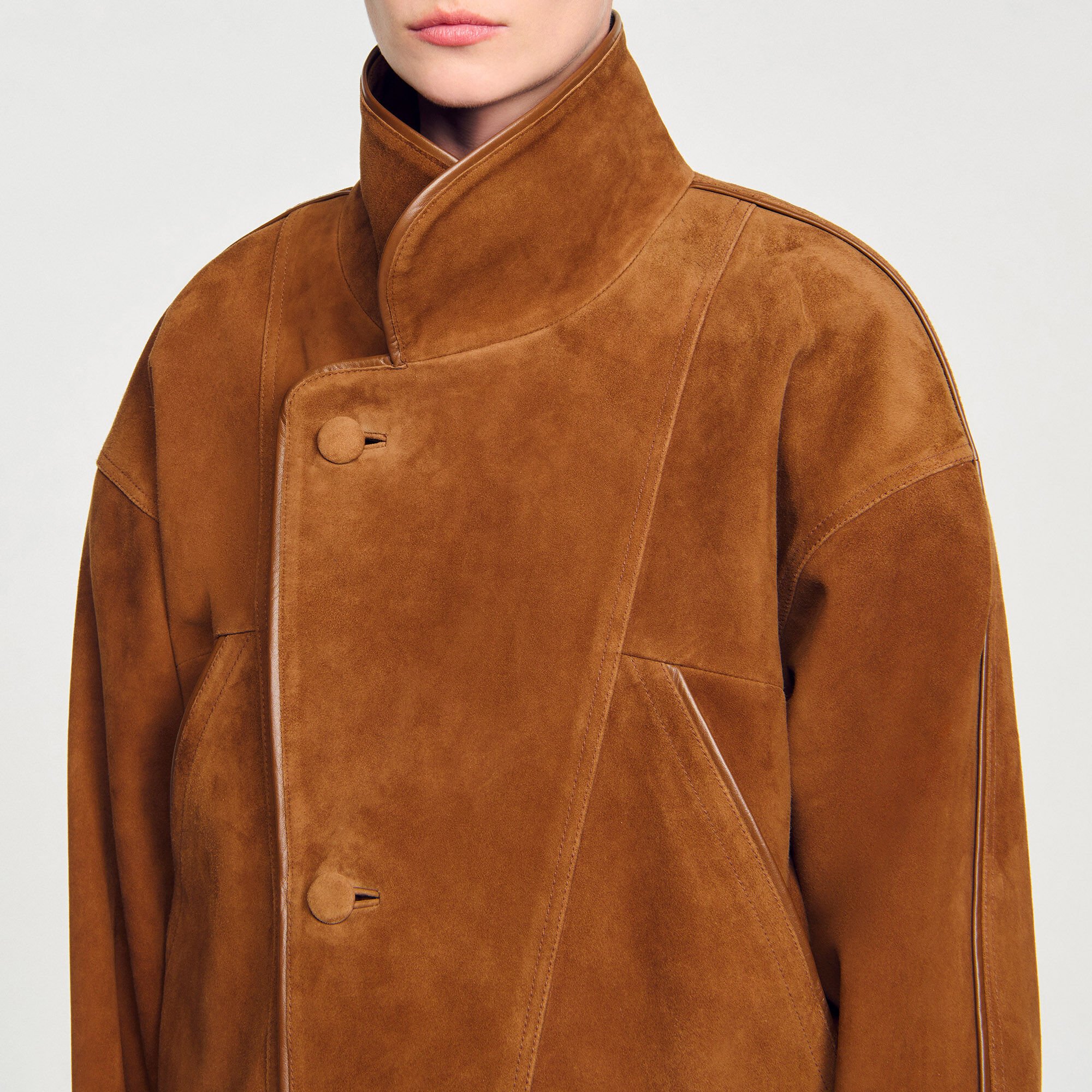 Oversized suede jacket