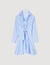Striped tie-front shirt dress