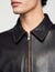 Distressed-look leather jacket