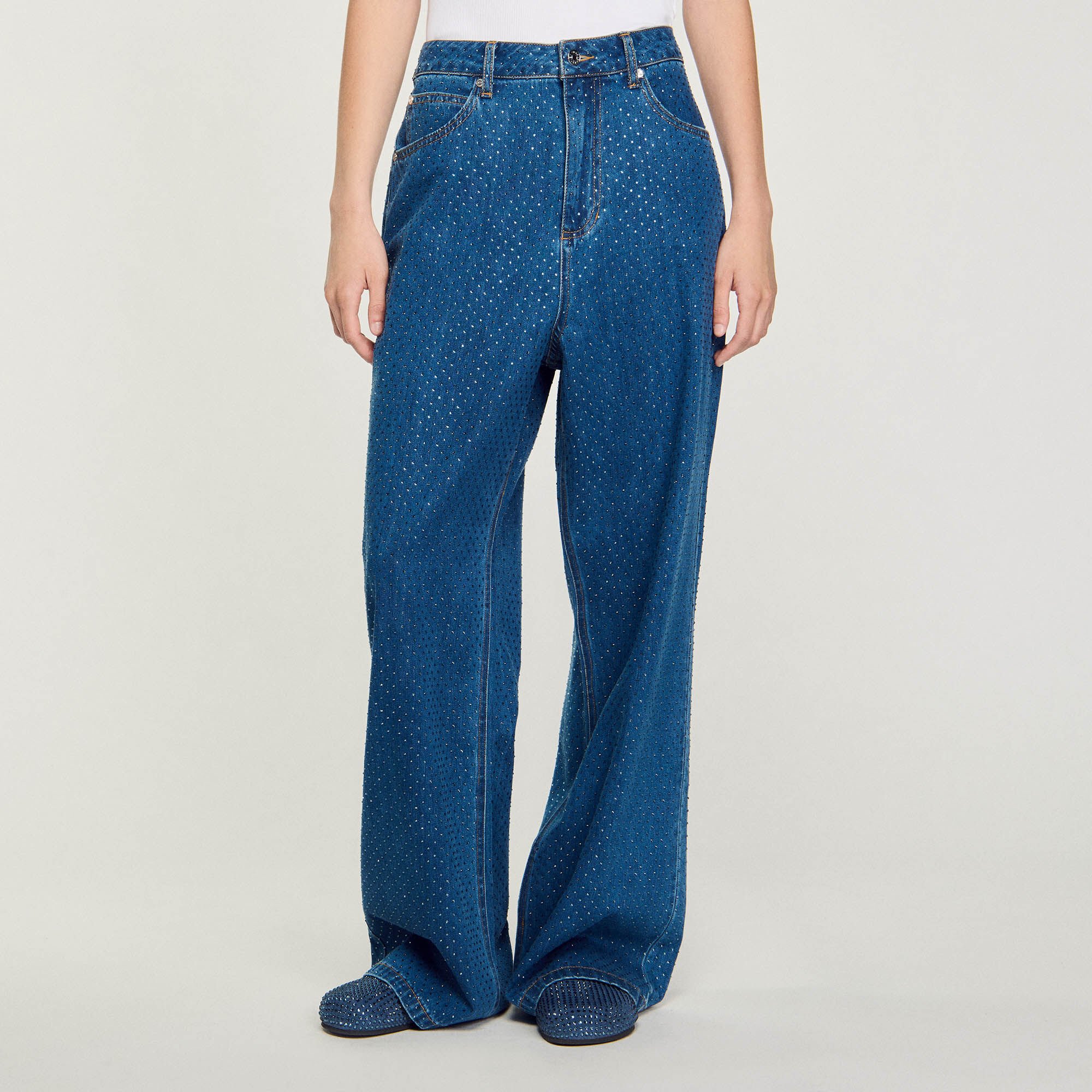 cffvdiz Black,S, Women's Vintage Baggy Wide Leg Jeans Mid