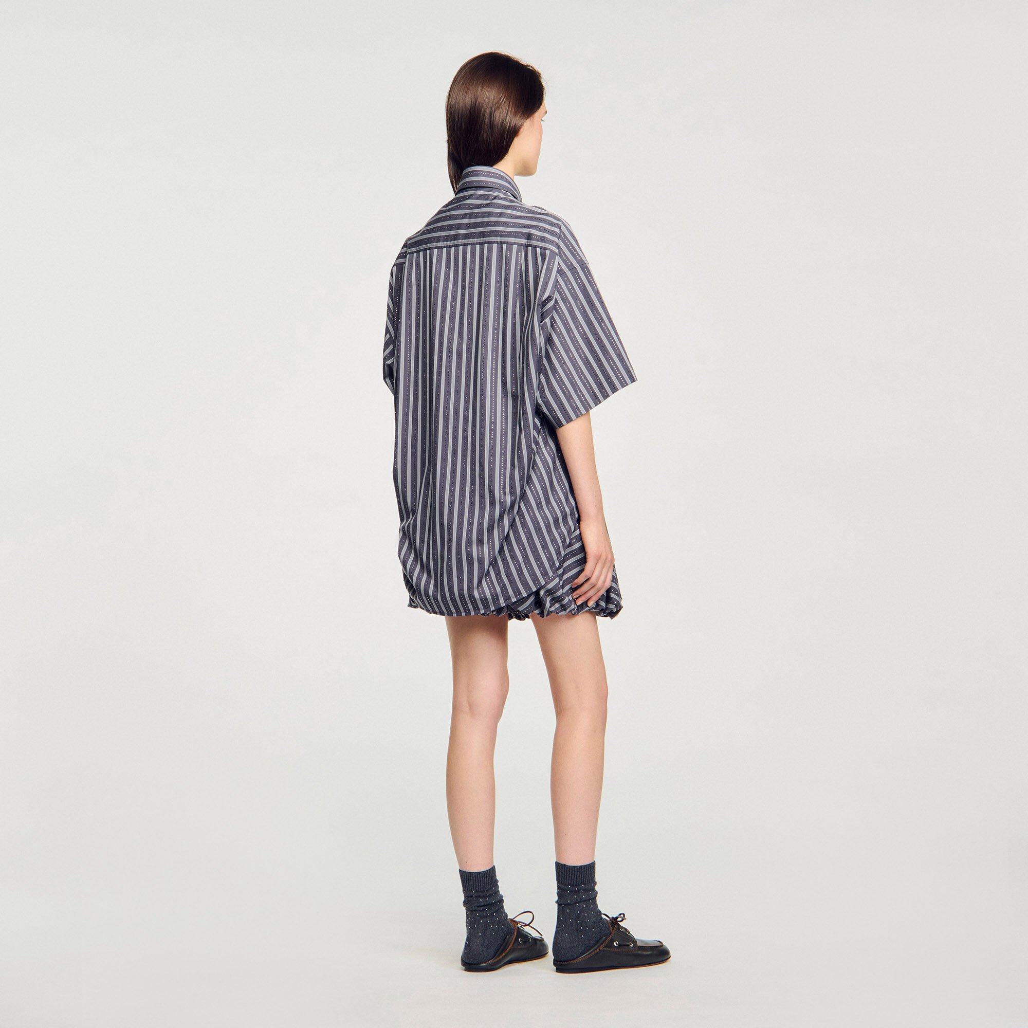 Oversized striped rhinestone