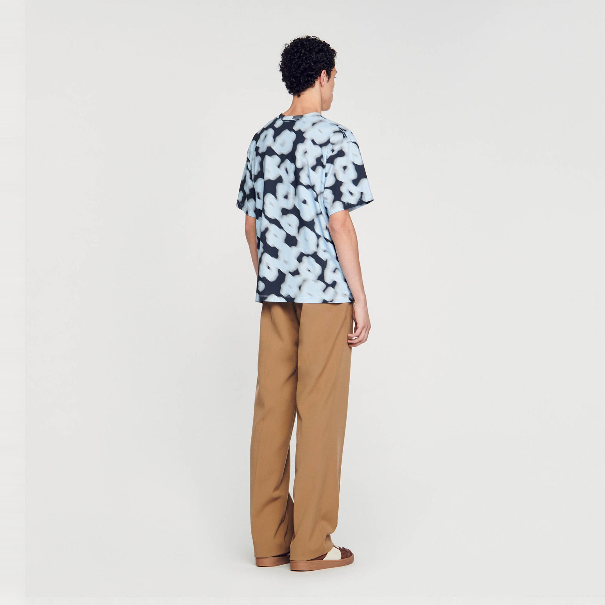 Blurry floral cotton T-shirt