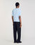 Rib knit polo shirt