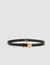 Slim leather belt