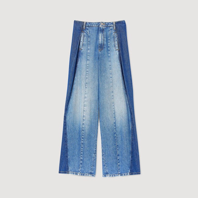 Jeans with contrasting panels