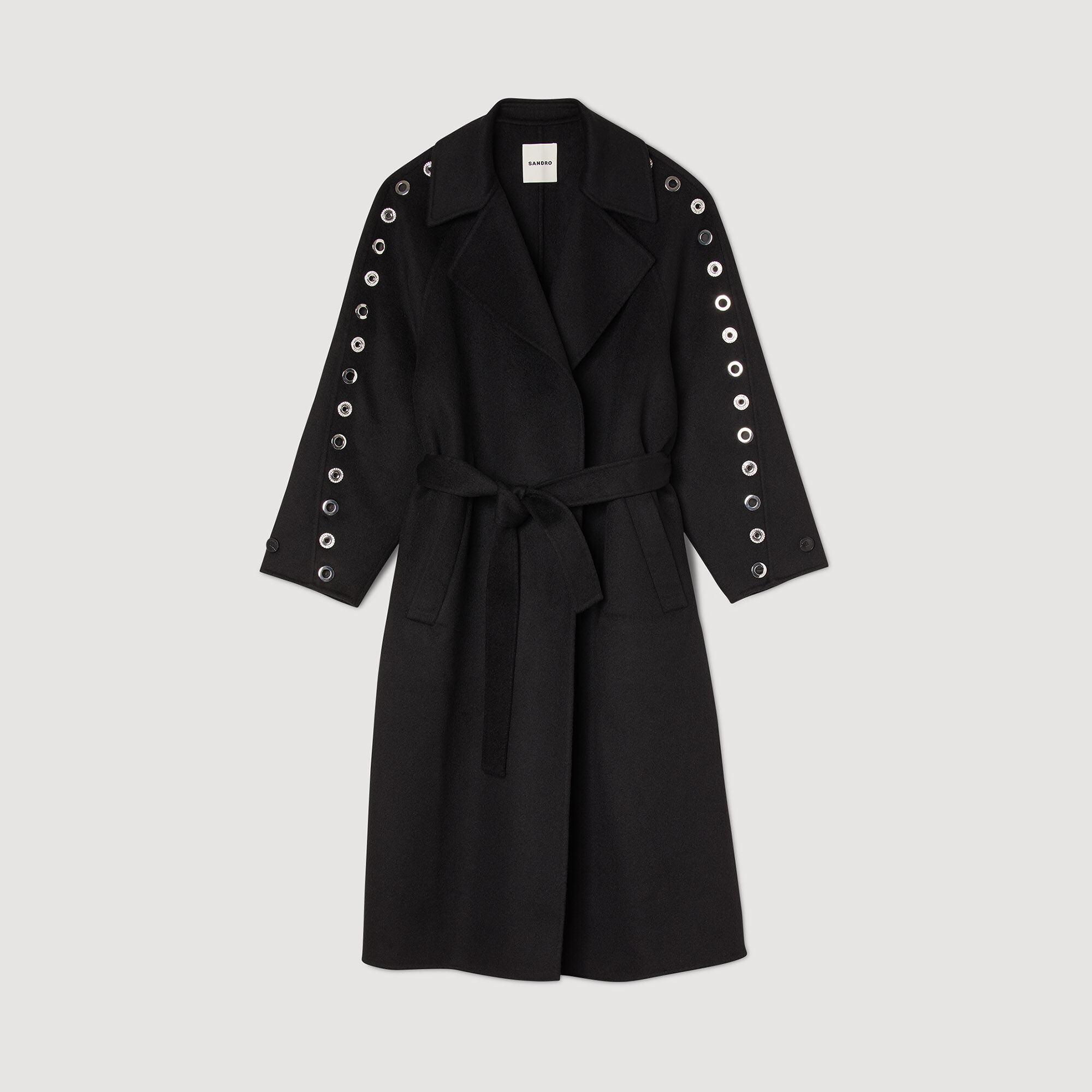 Eyelet trench coat