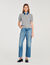 Cardigan with denim collar
