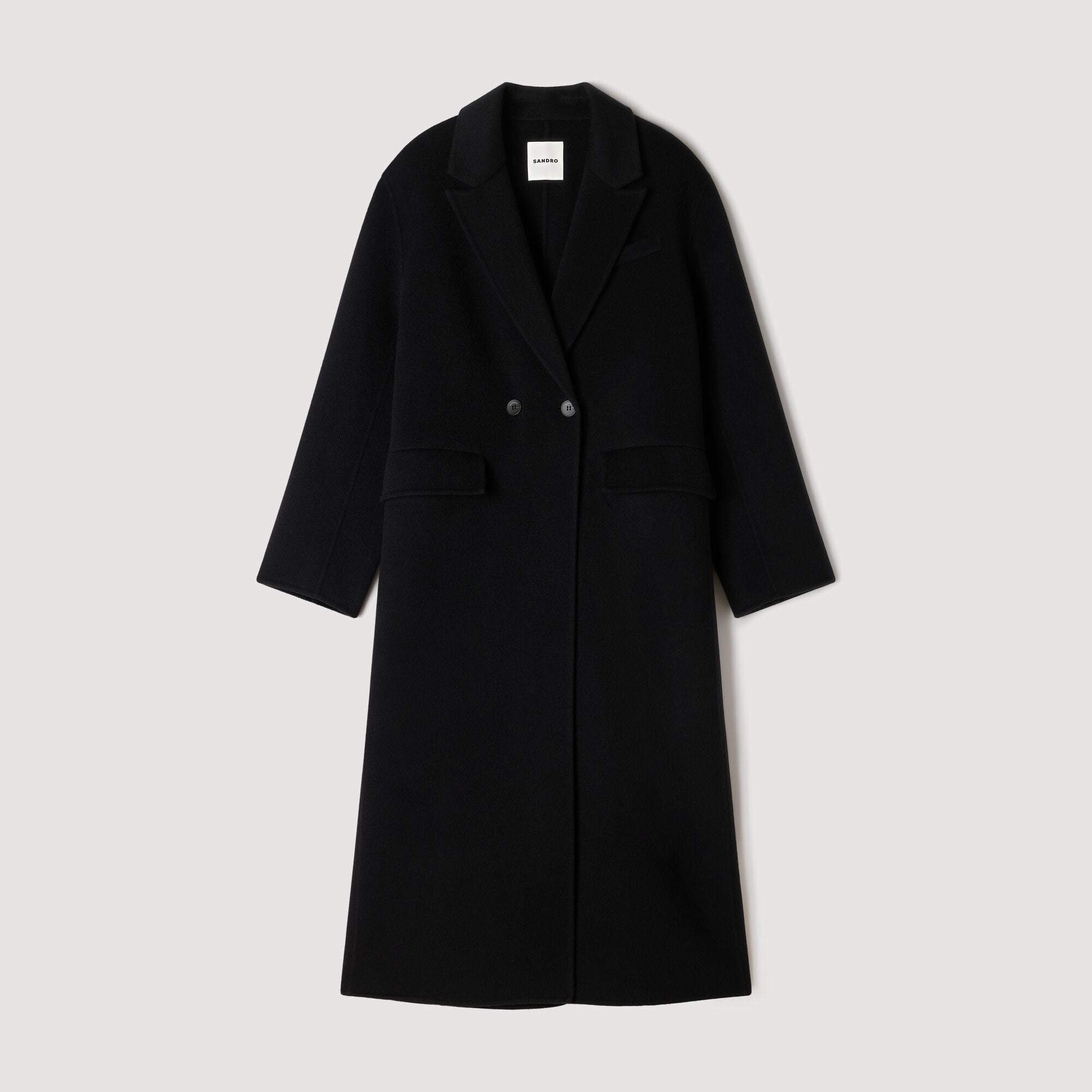 Double-faced coat with studs - Women | Sandro