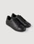 Embossed square cross leather sneakers