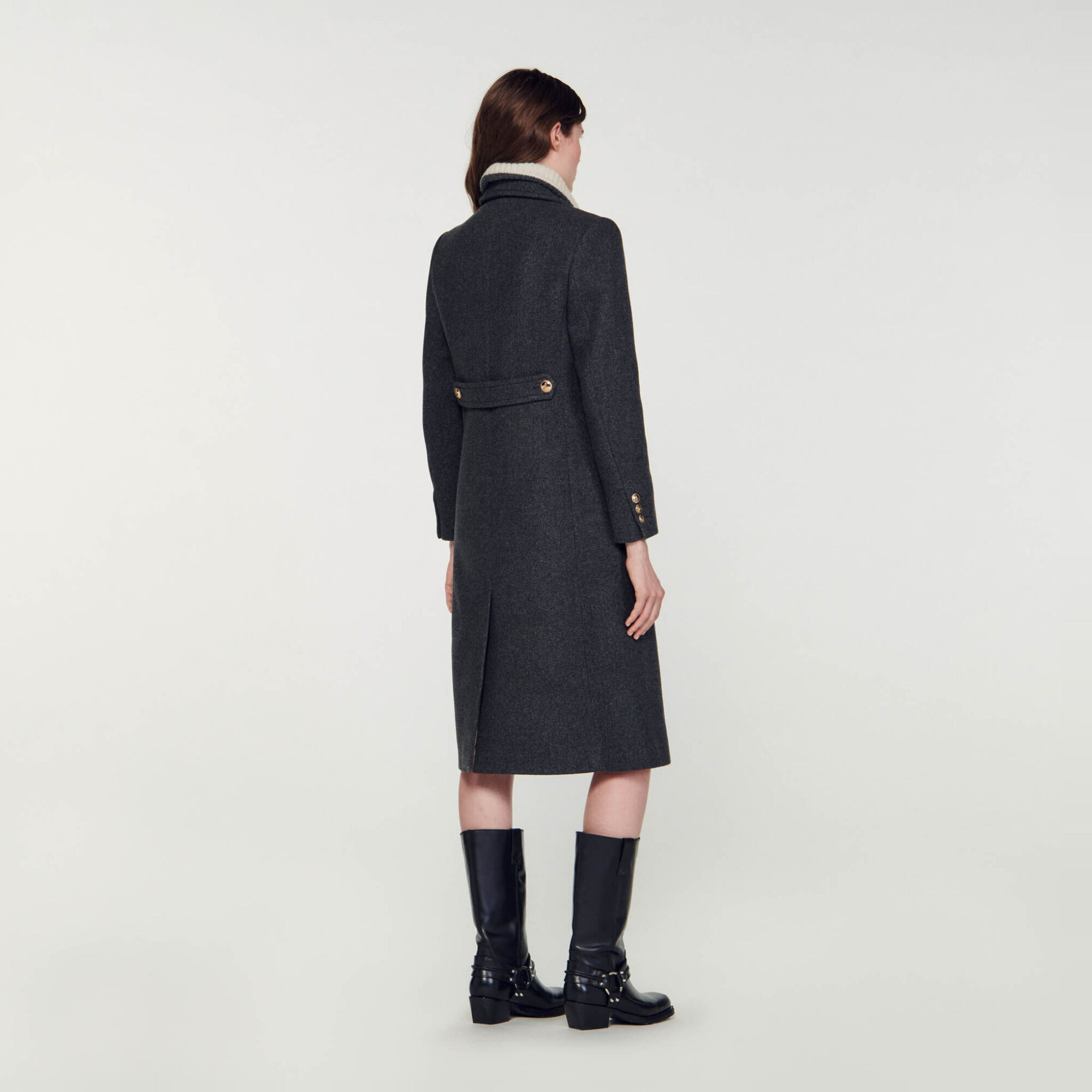Long coat brown For Women | Sandro Paris