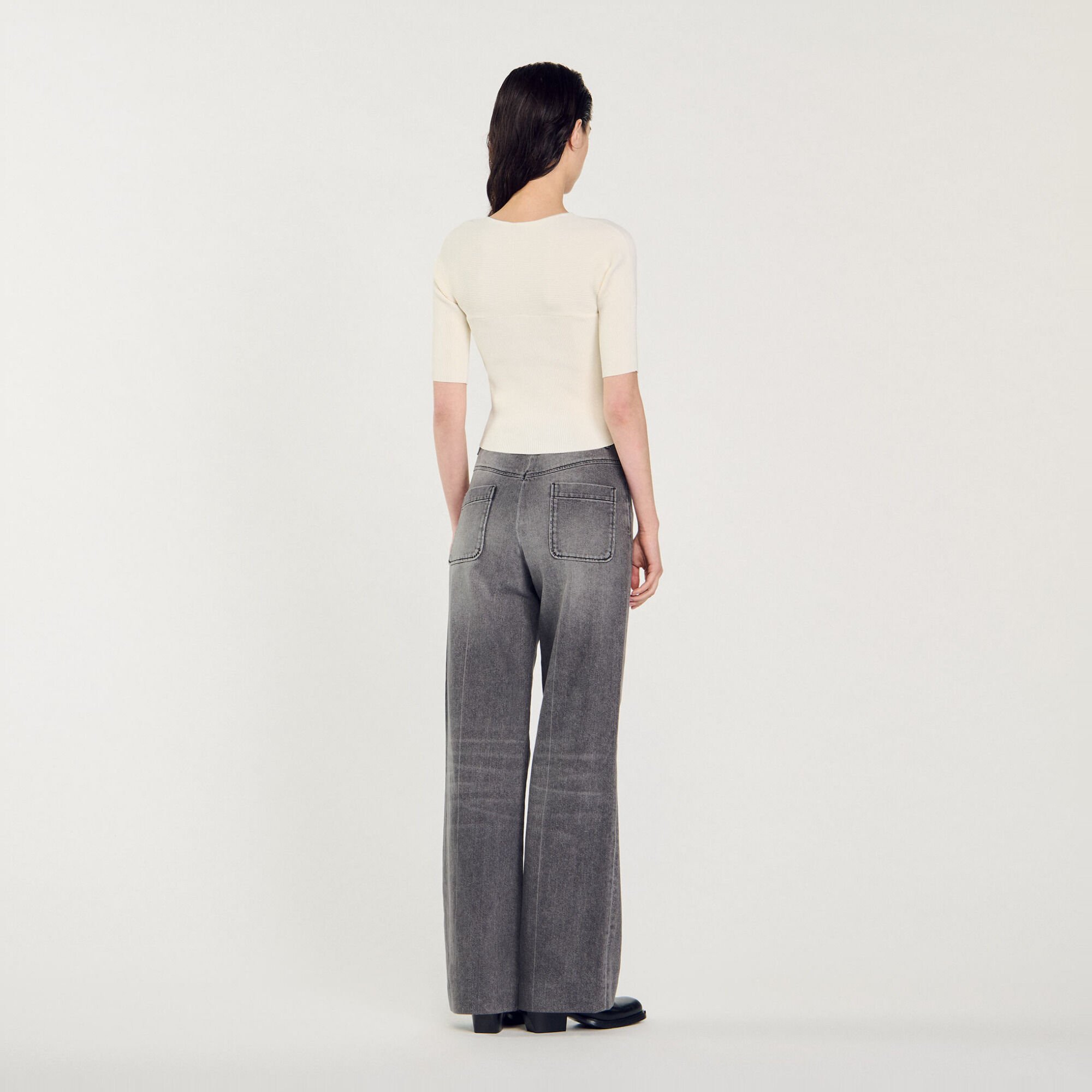 Ribbed cropped top