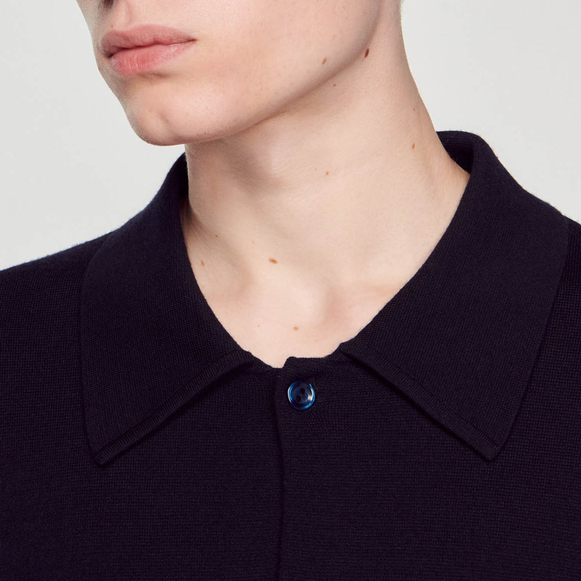 Knit cardigan blue for Men | Sandro Paris