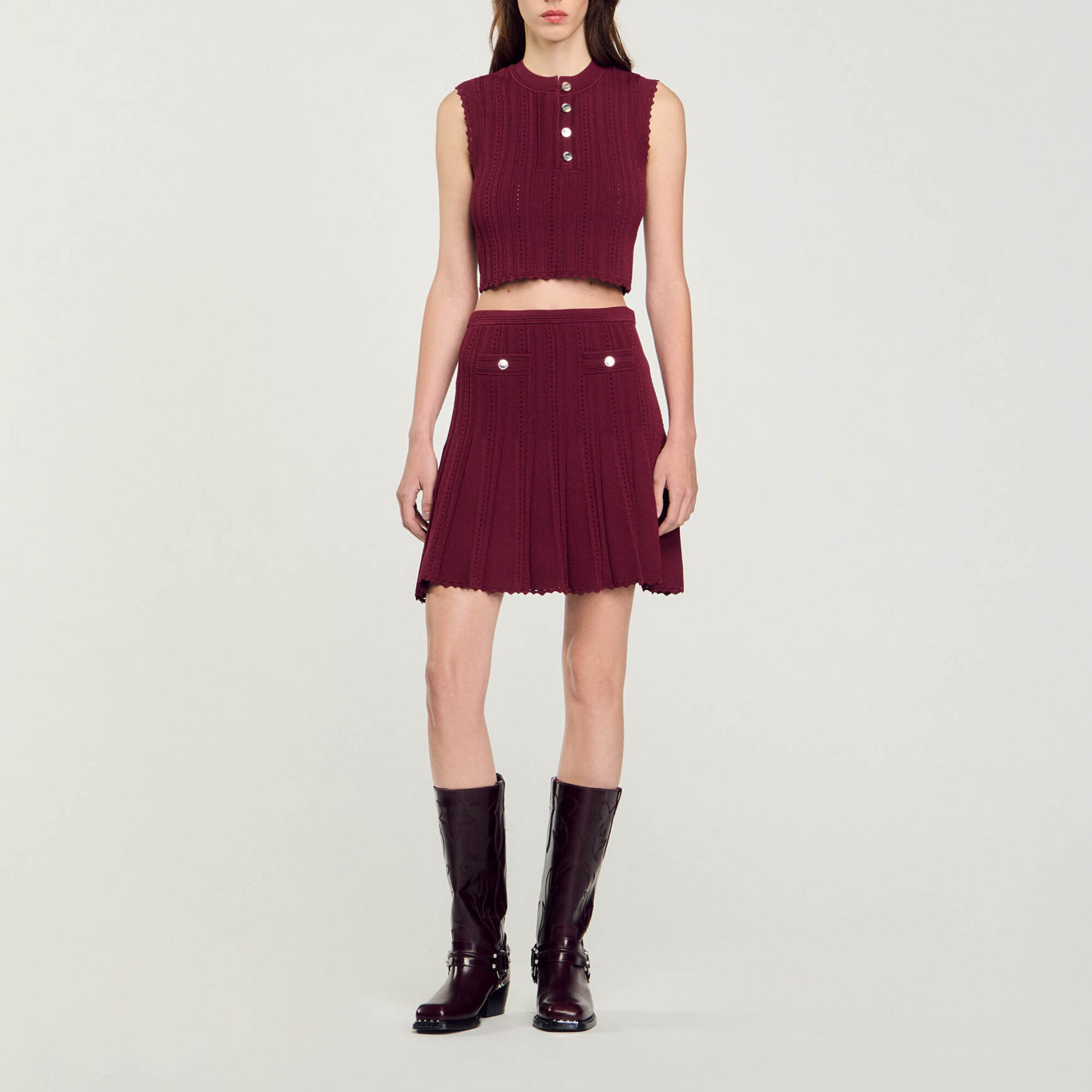 Sleeveless Short Sweater