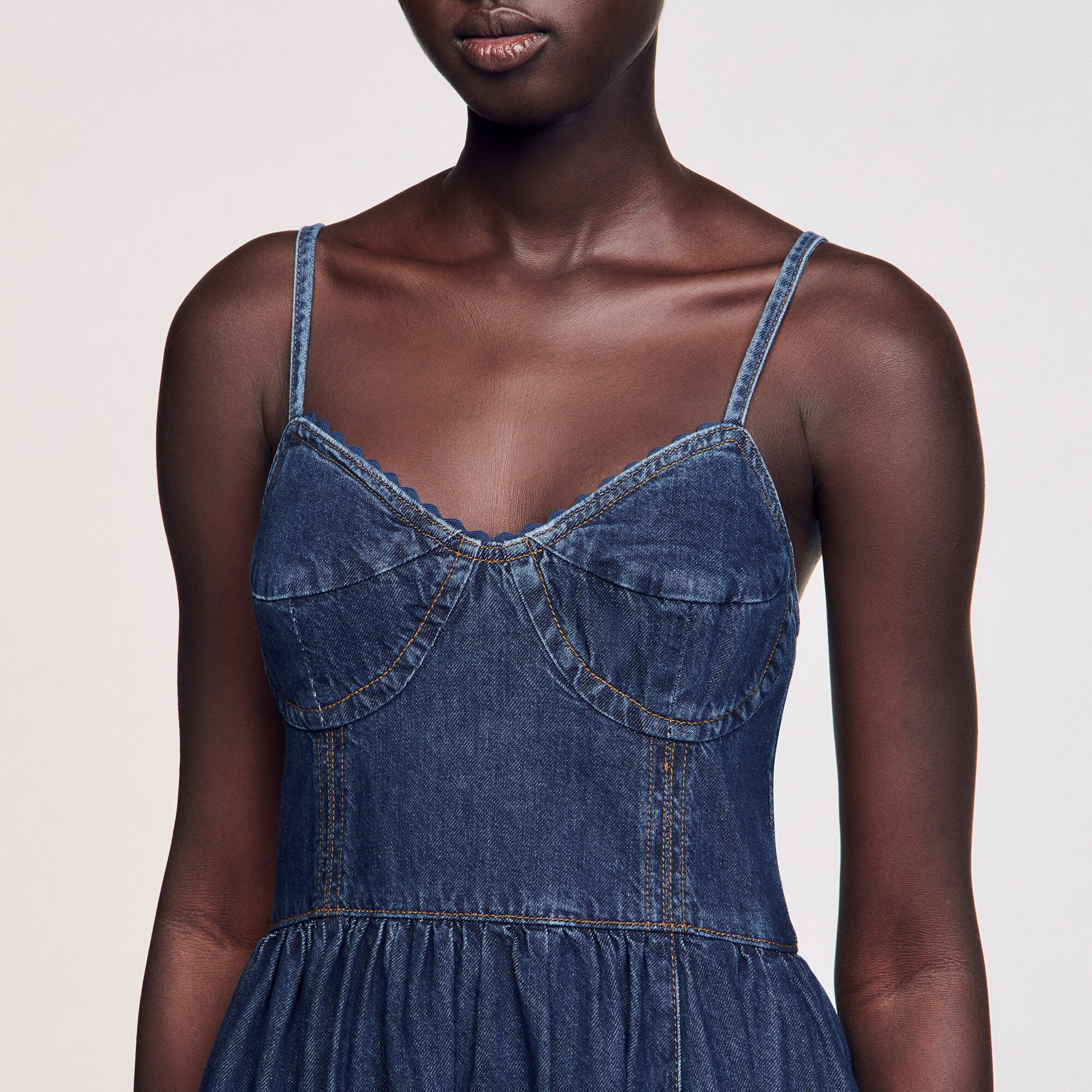 Midi denim dress