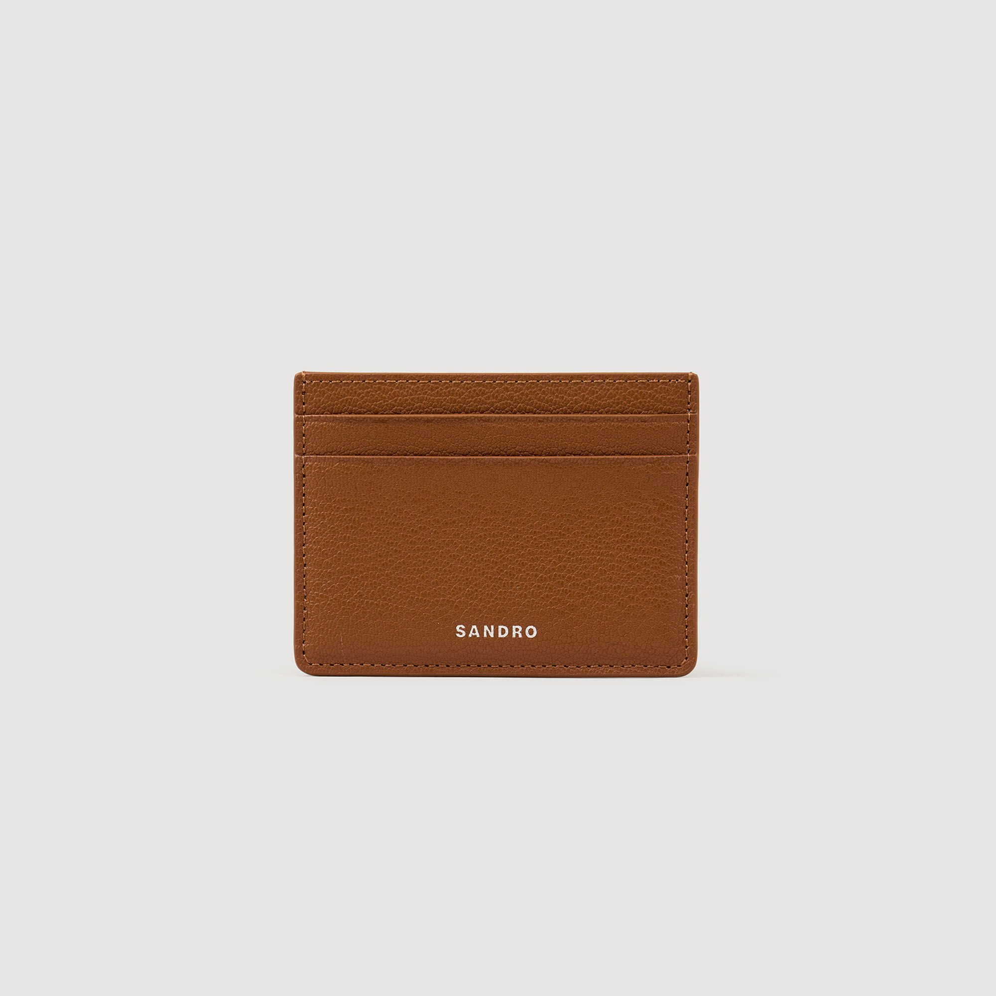 Grained leather cardholder
