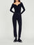 Knit bodysuit with sweetheart neck