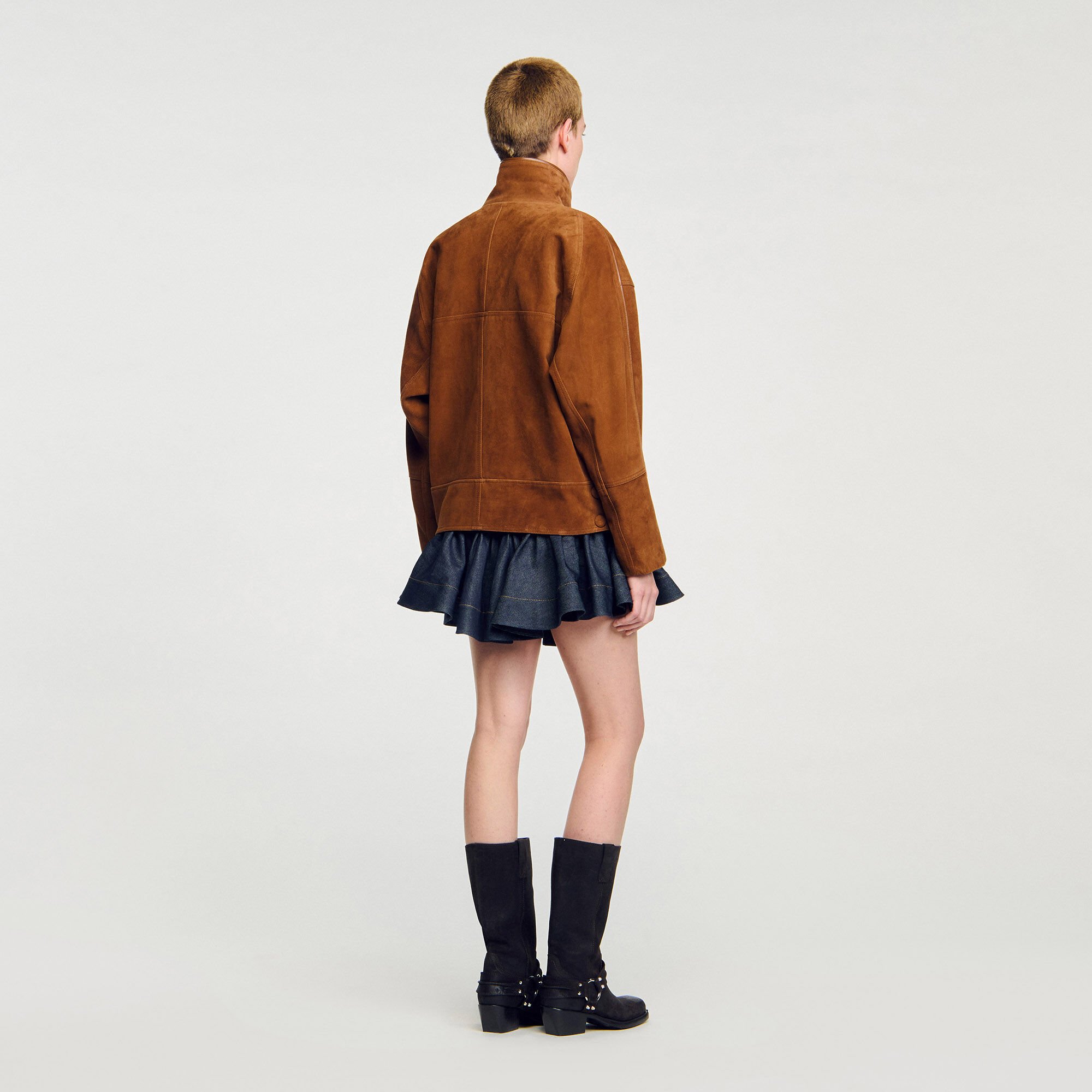Oversized suede jacket