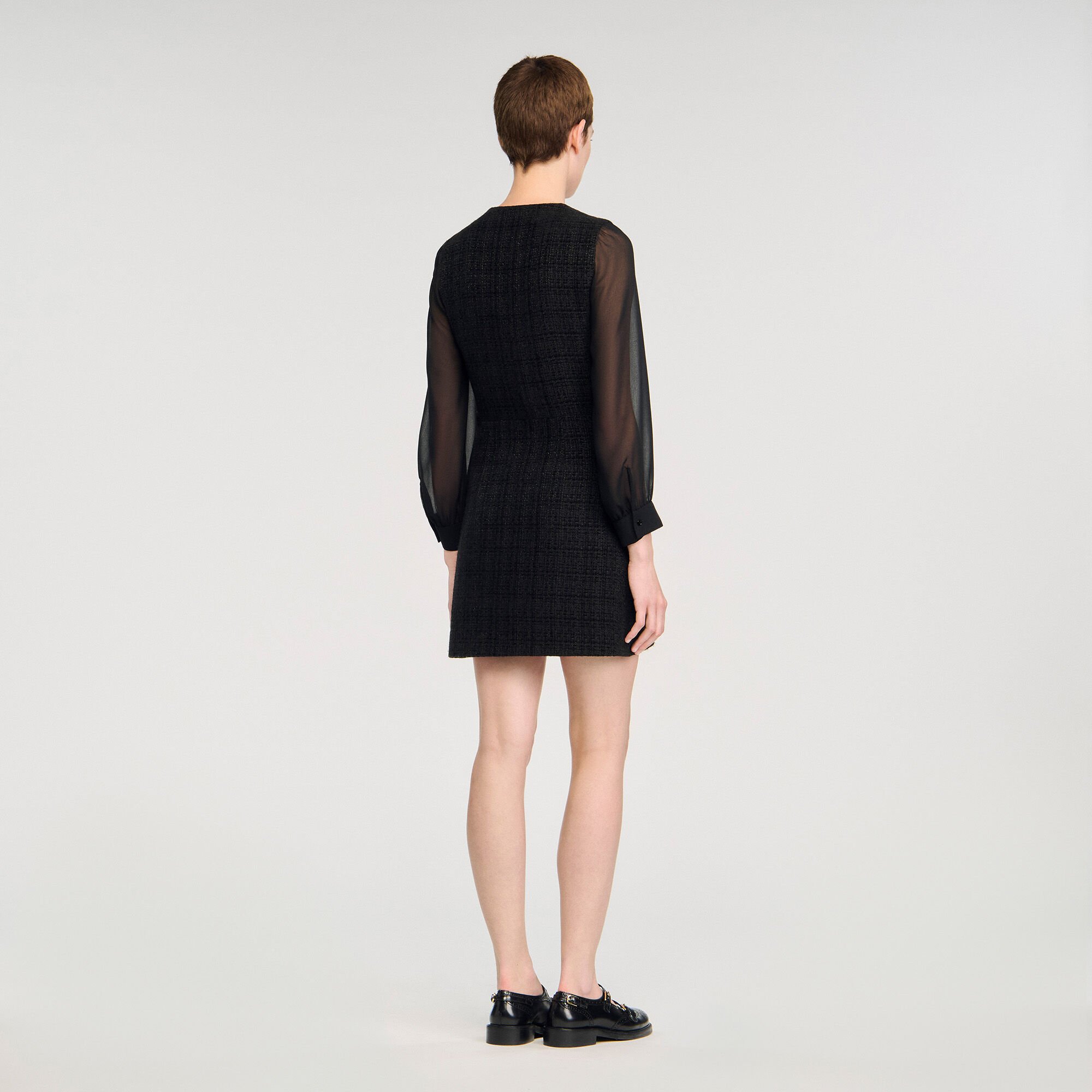 Long-sleeved mini dress