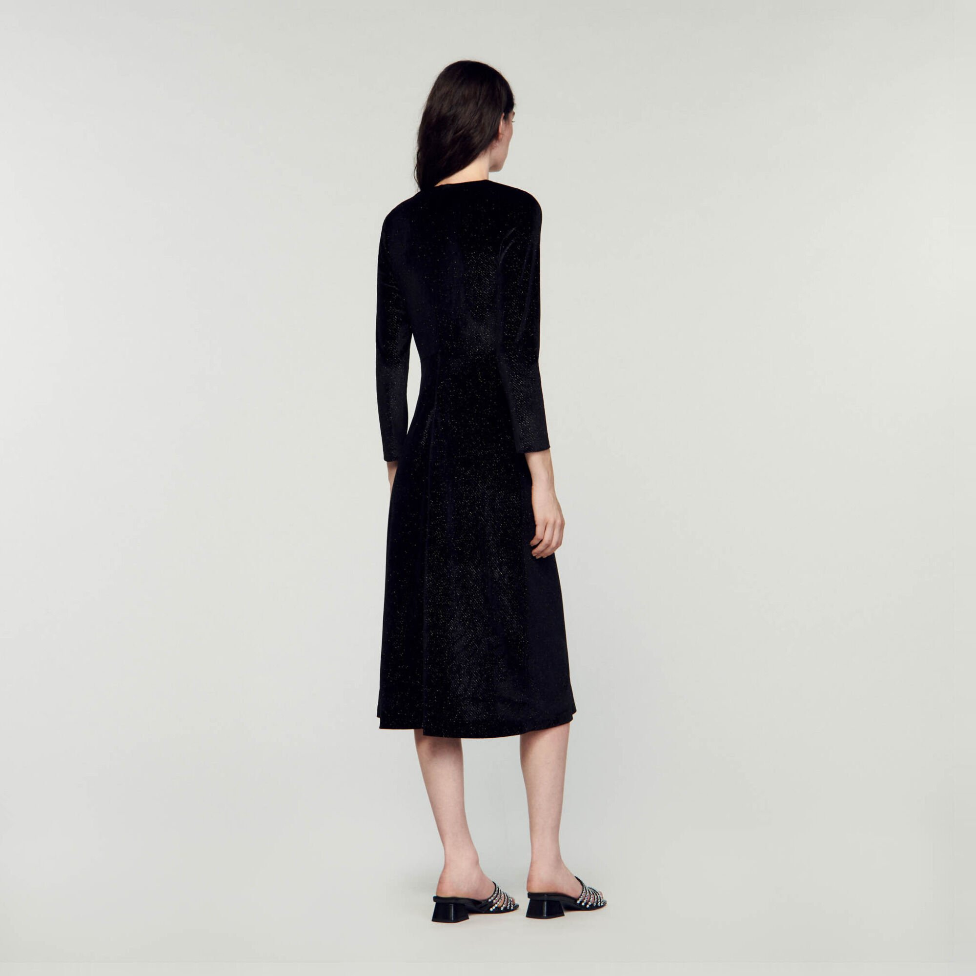 Rhinestone velvet dress