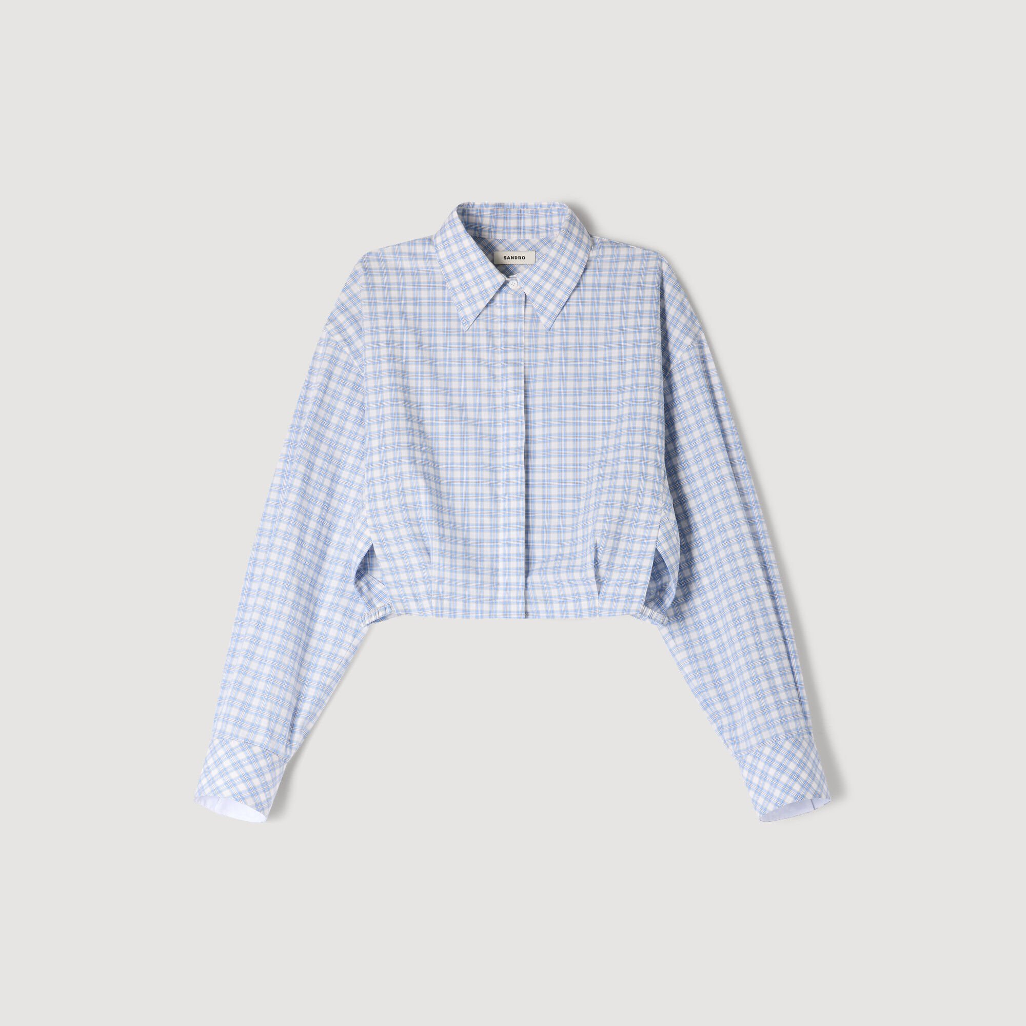 Cropped checked shirt
