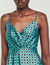 Printed satin midi dress