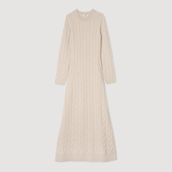 Cable knit maxi dress