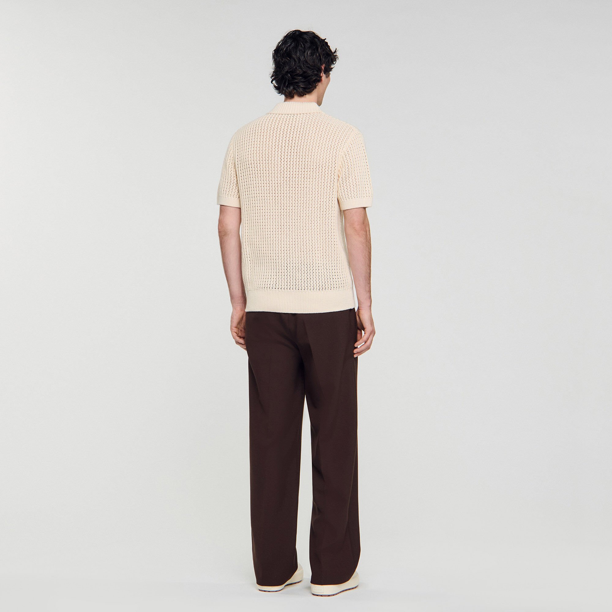 Cotton polo shirt with polo collar