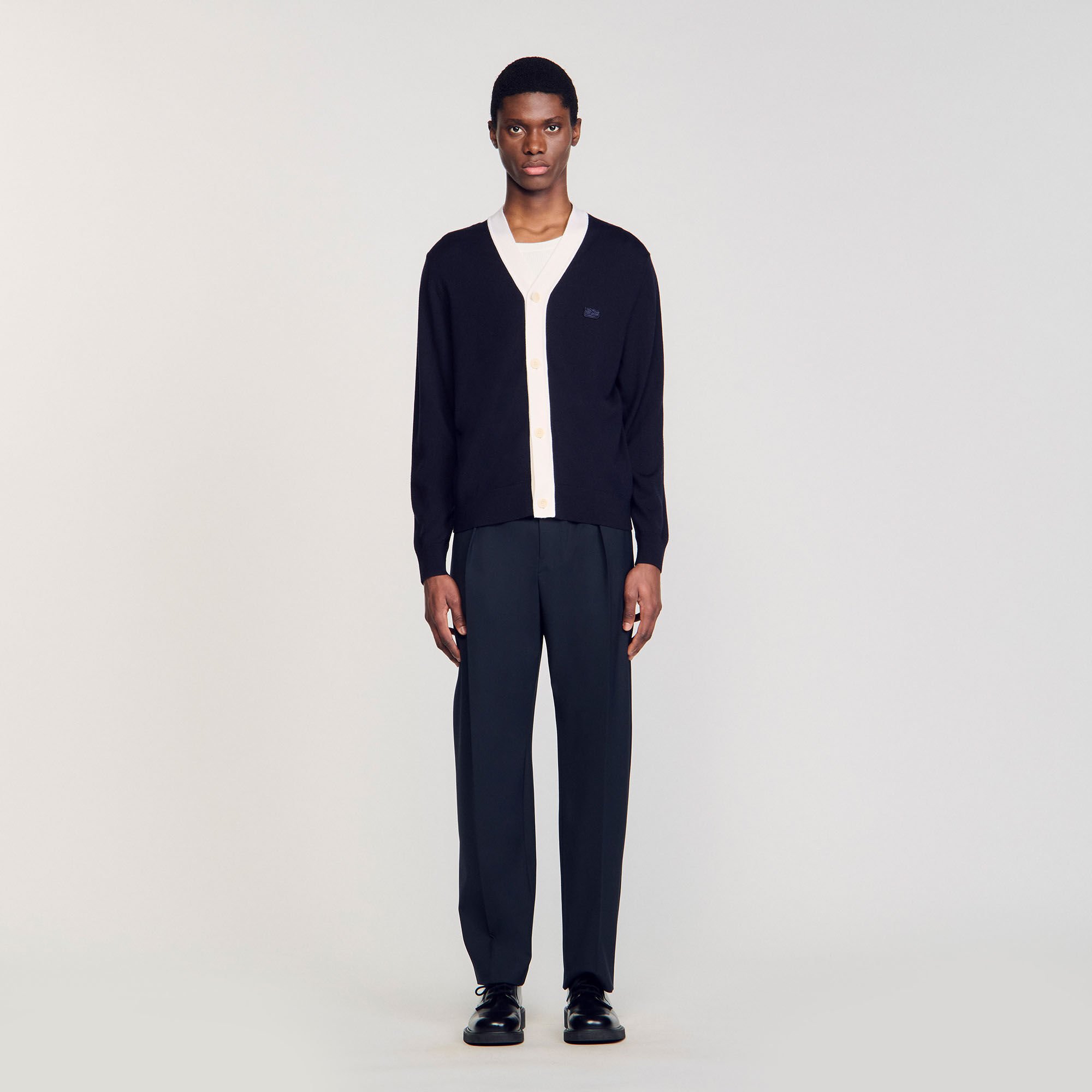 Cardigan with patches