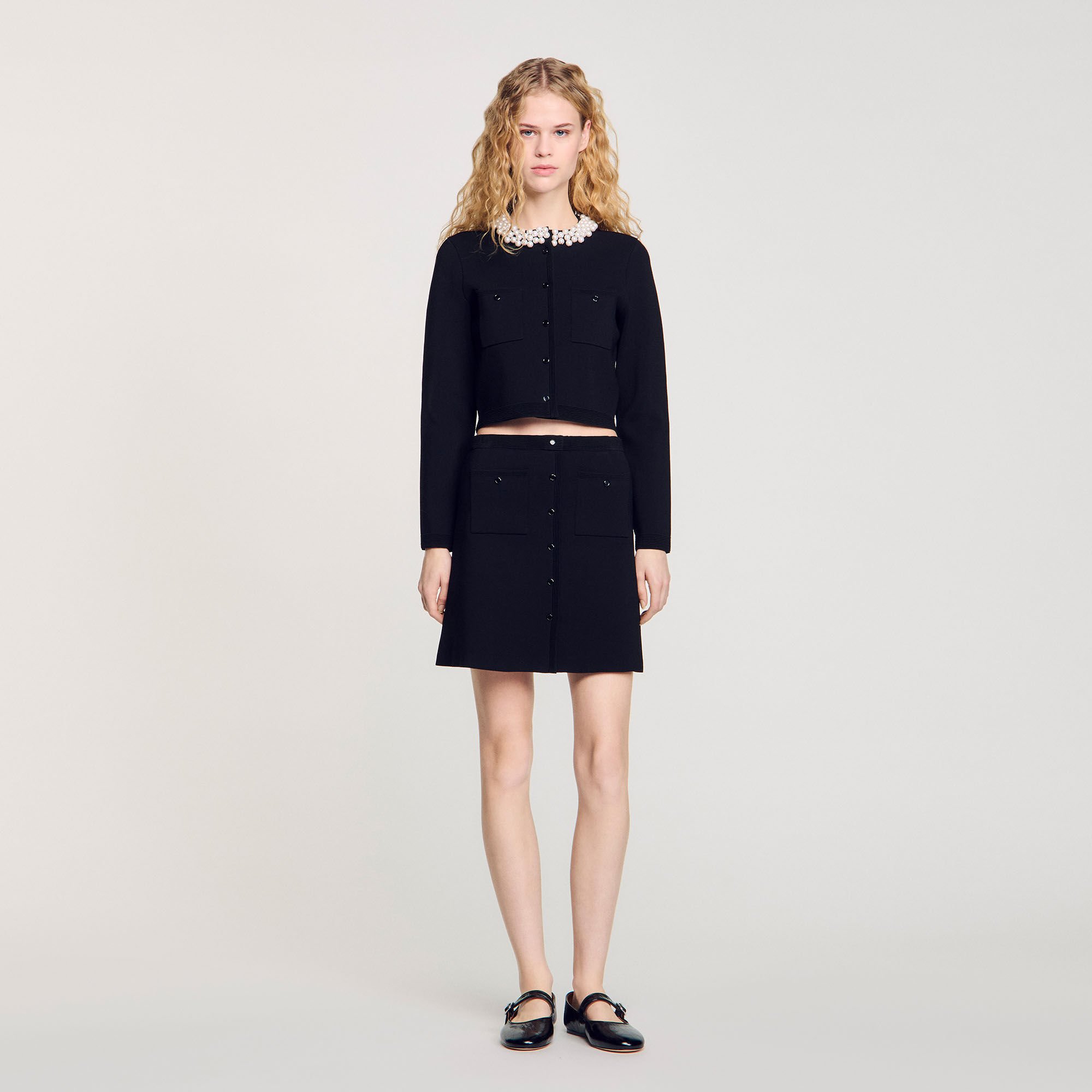 Mini knit skirt