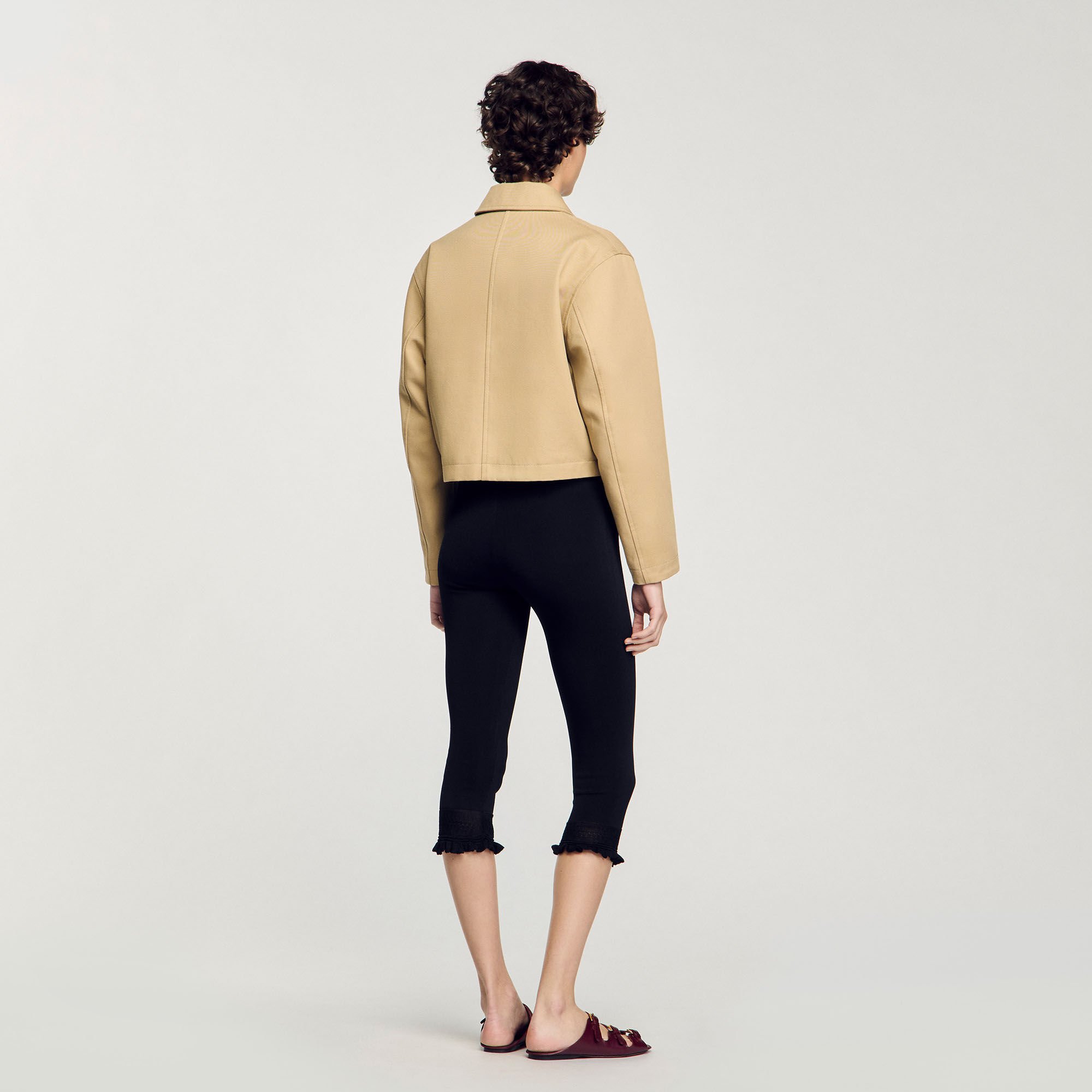 Short jacket with rhinestone details
