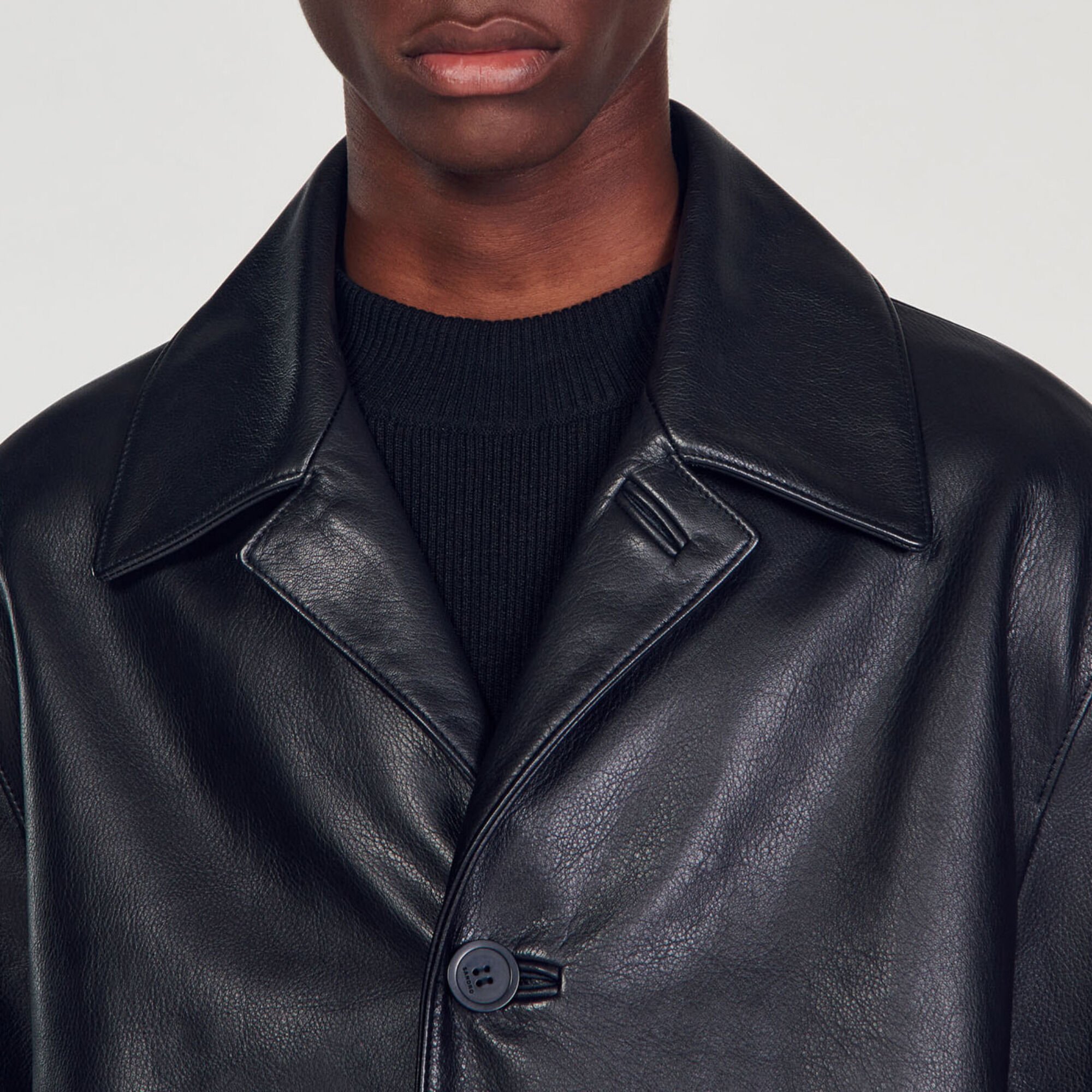 Long leather coat 
