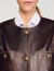 Long distressed leather jacket