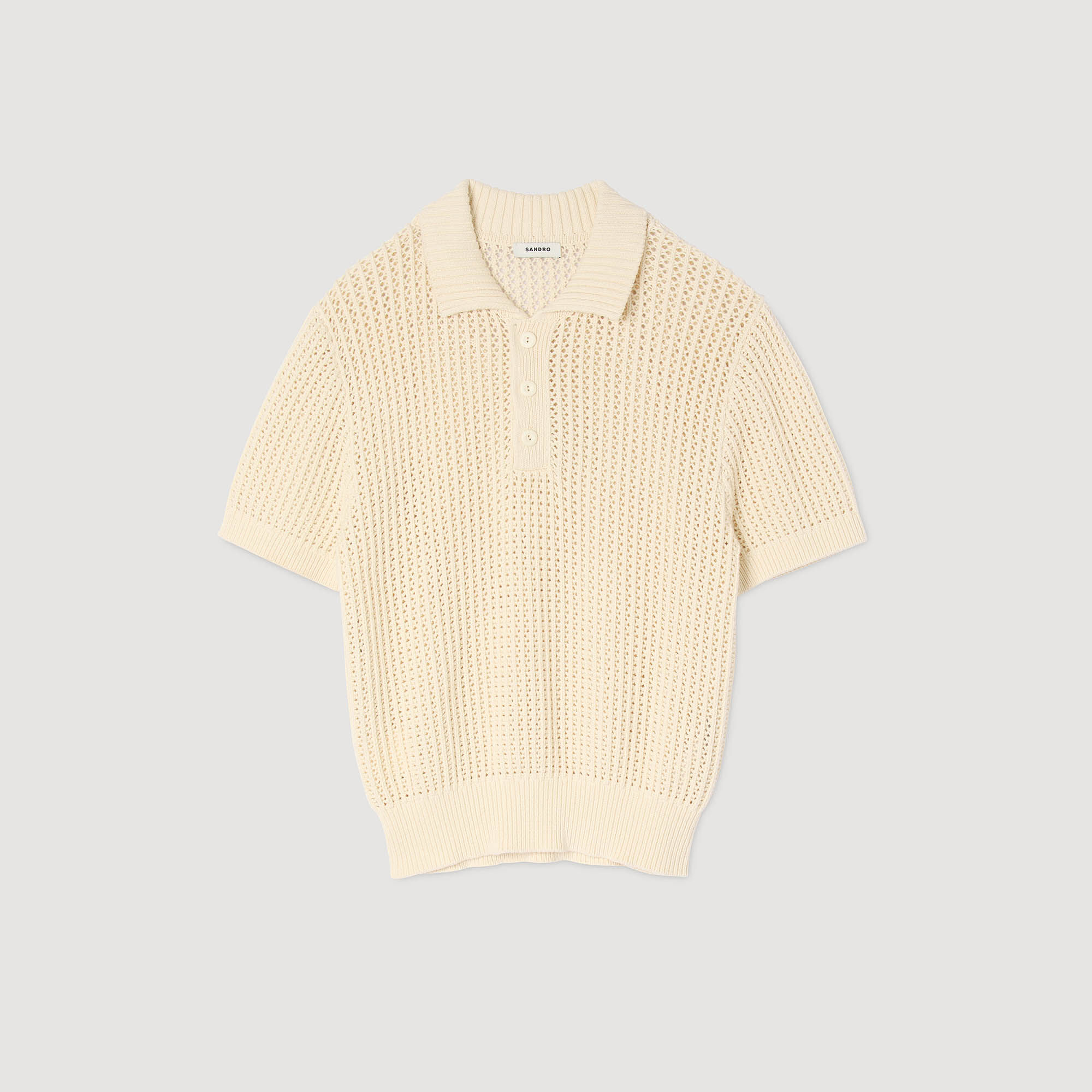 Cotton polo shirt with polo collar