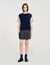 Dual-material knit sweater