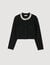 Cardigan with beaded collar