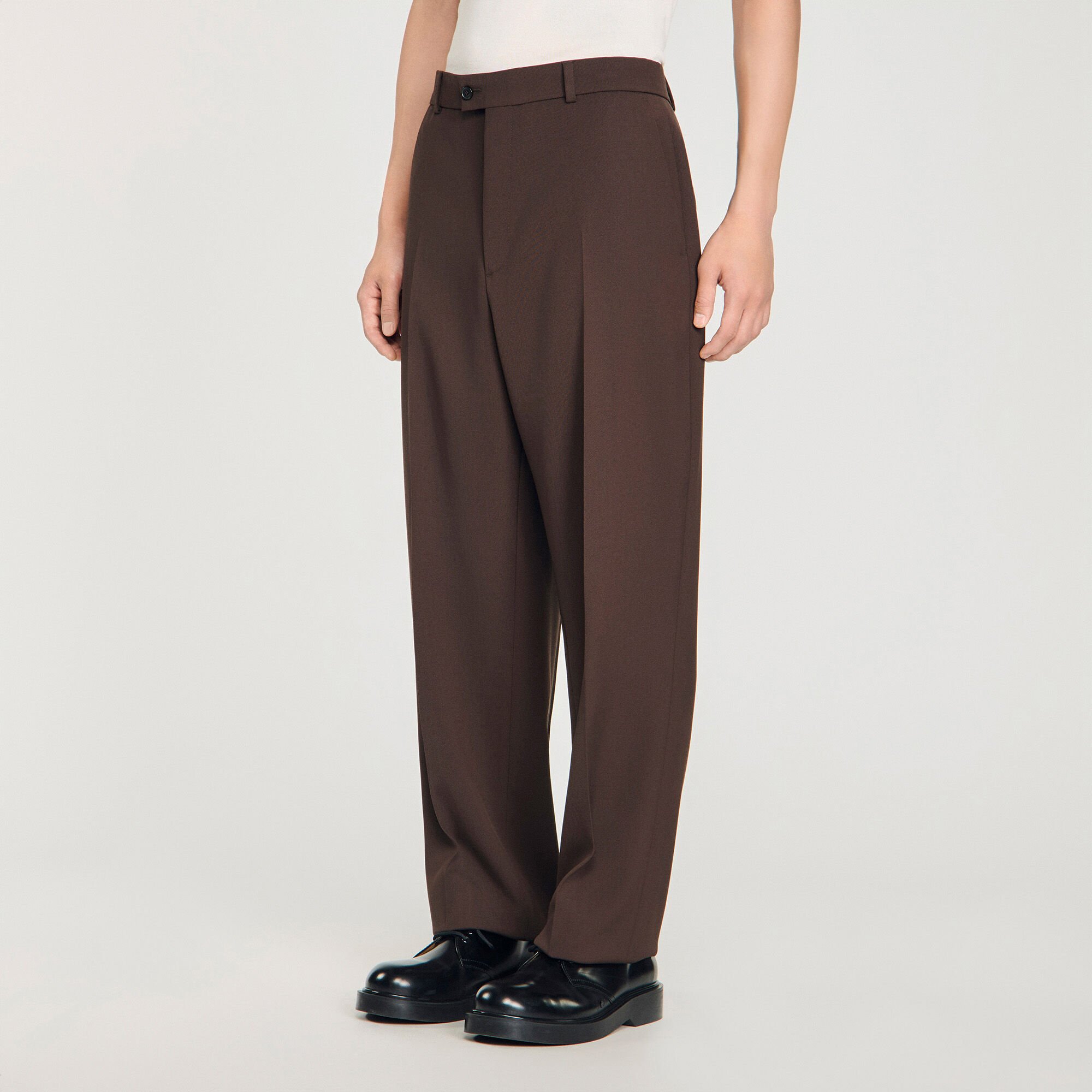 Oversized wool trousers