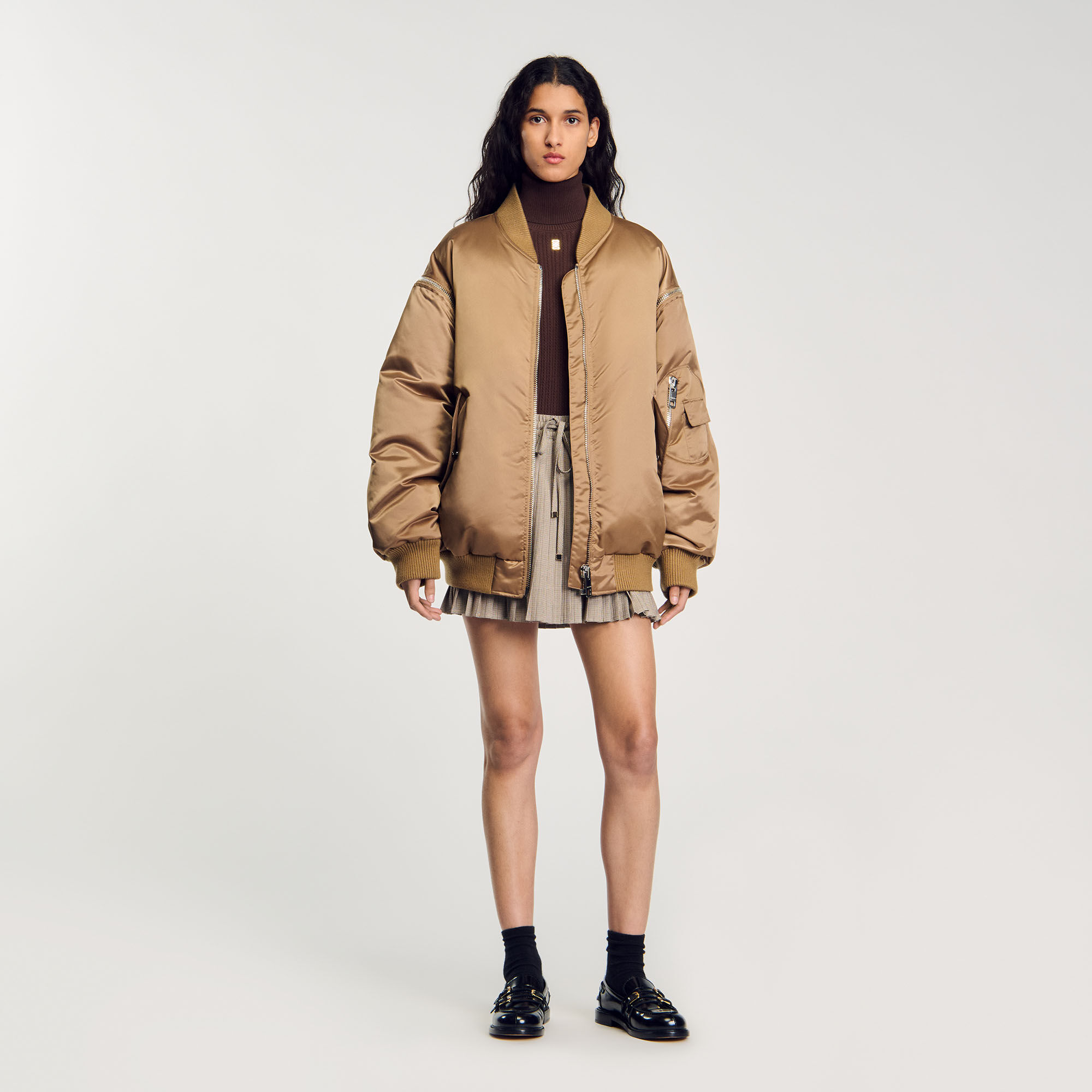 Sandro yellow puffer jacket sales