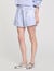 Striped shorts with flower detail