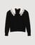 Poplin collar sweater