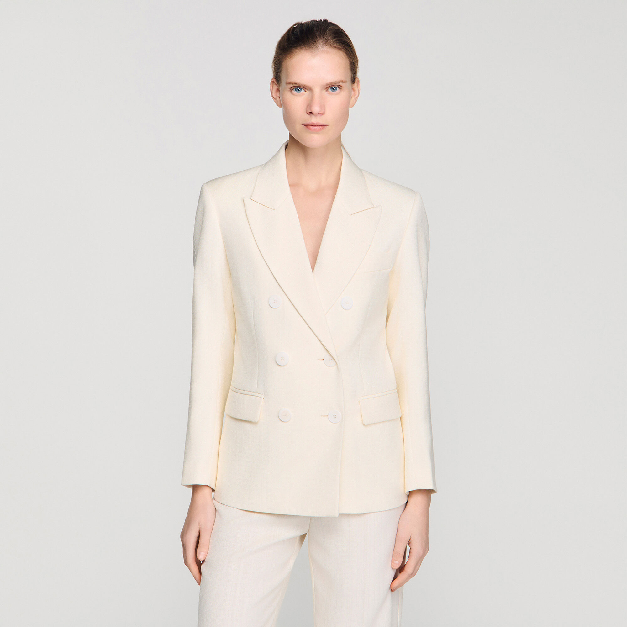 Double-breasted suit jacket