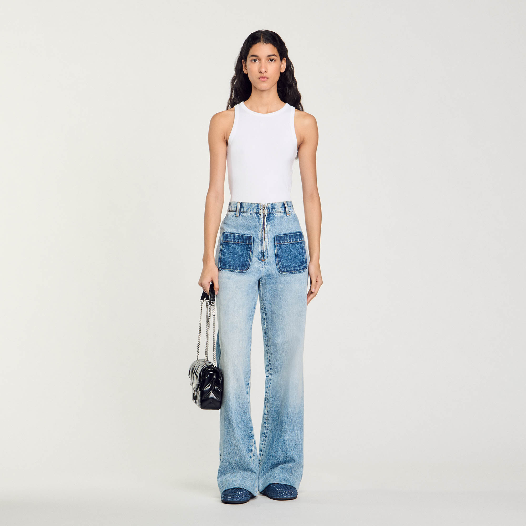 High-rise jeans For Women | Sandro Paris