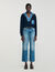 Sweater with denim details