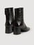 Cracked leather ankle boots