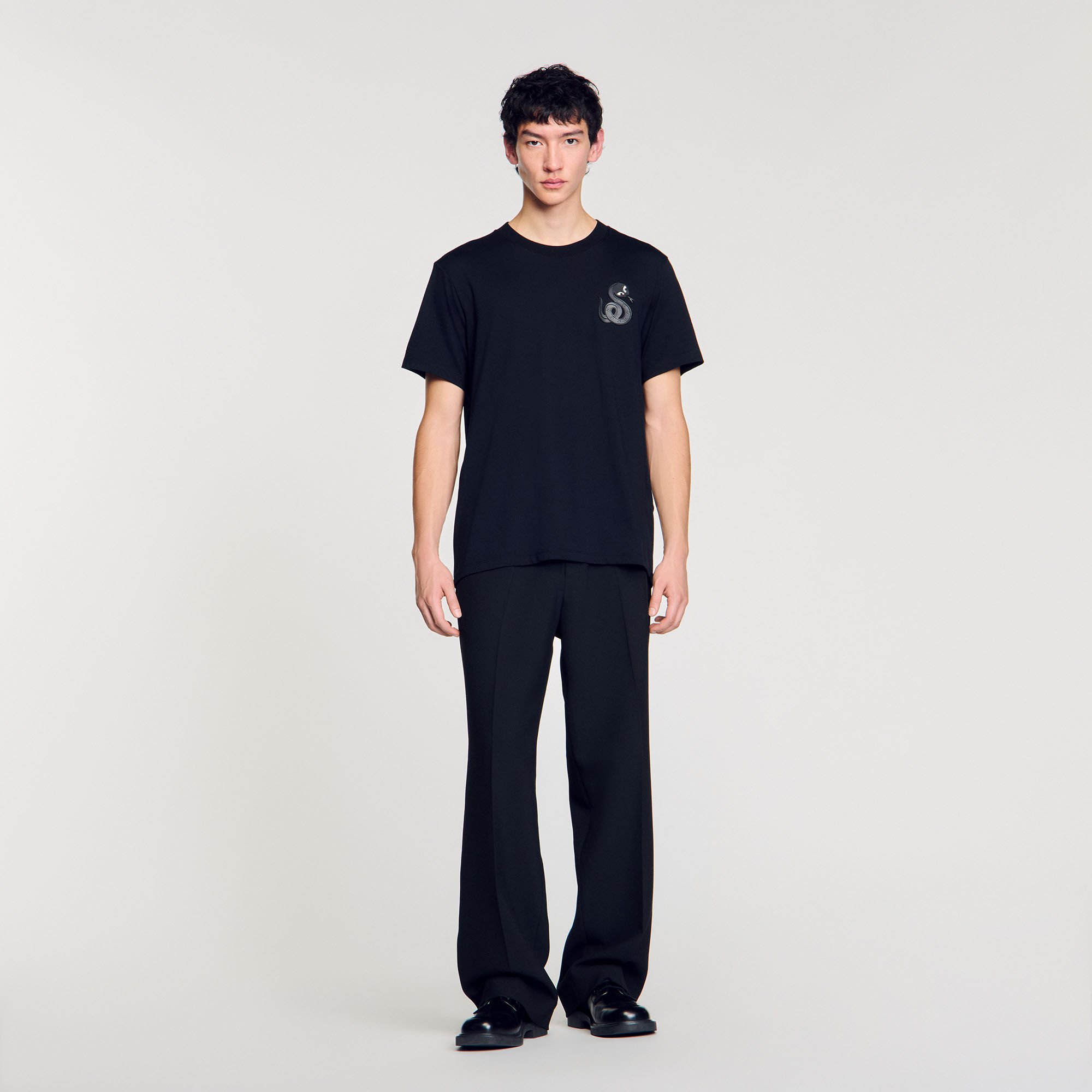 T-shirt with snake detail