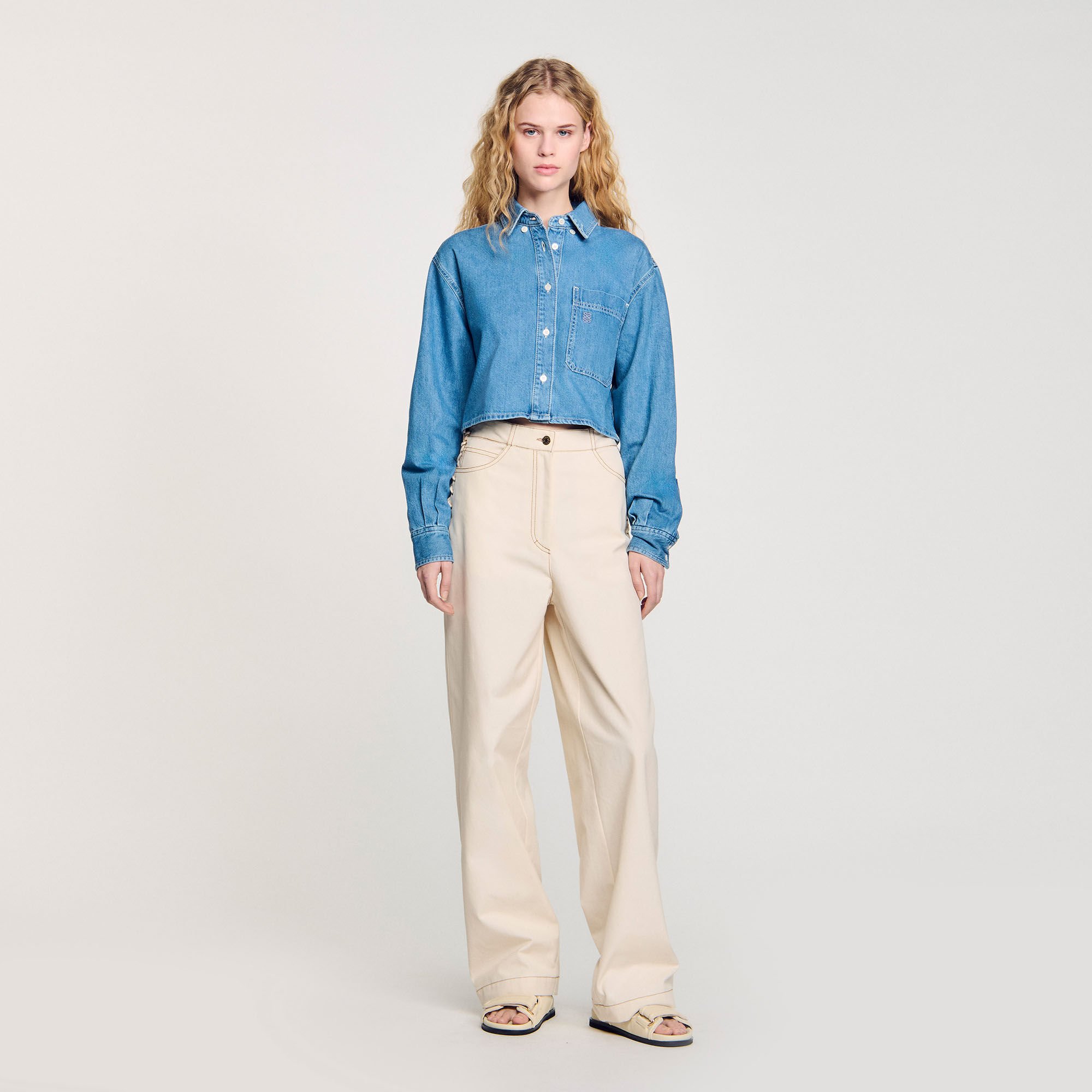Lace-up jeans