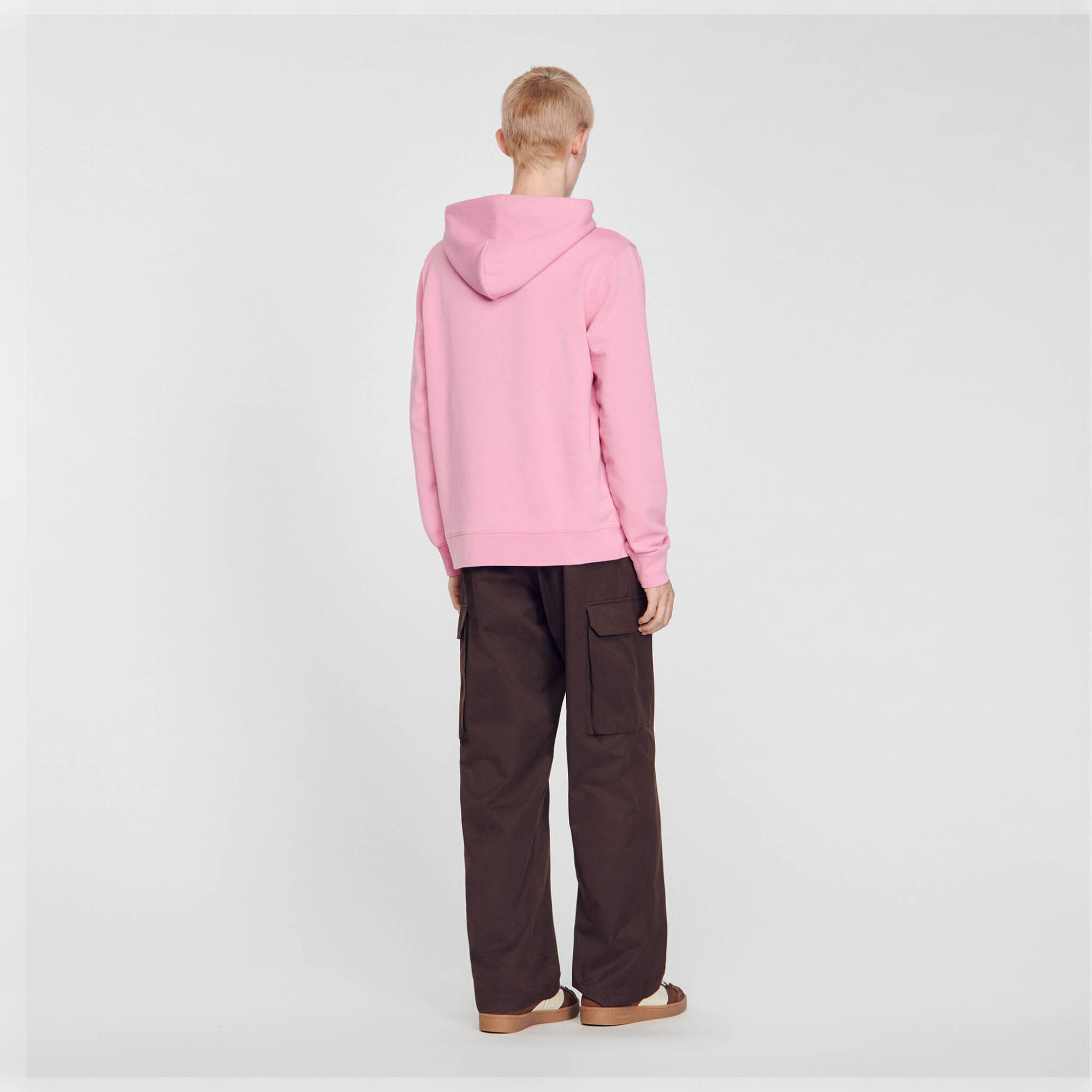Hoodie pink for Men | Sandro Paris