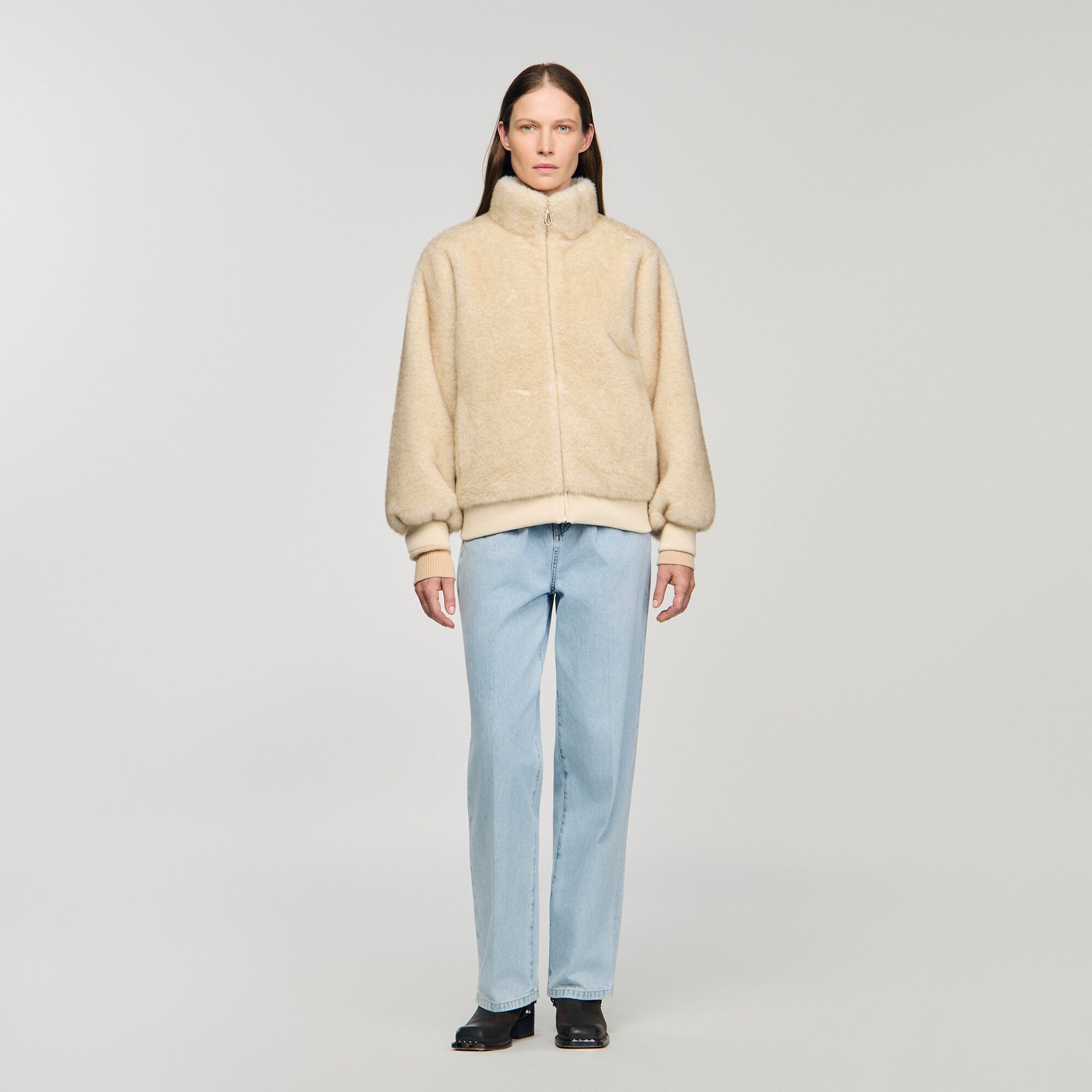 Faux fur jacket