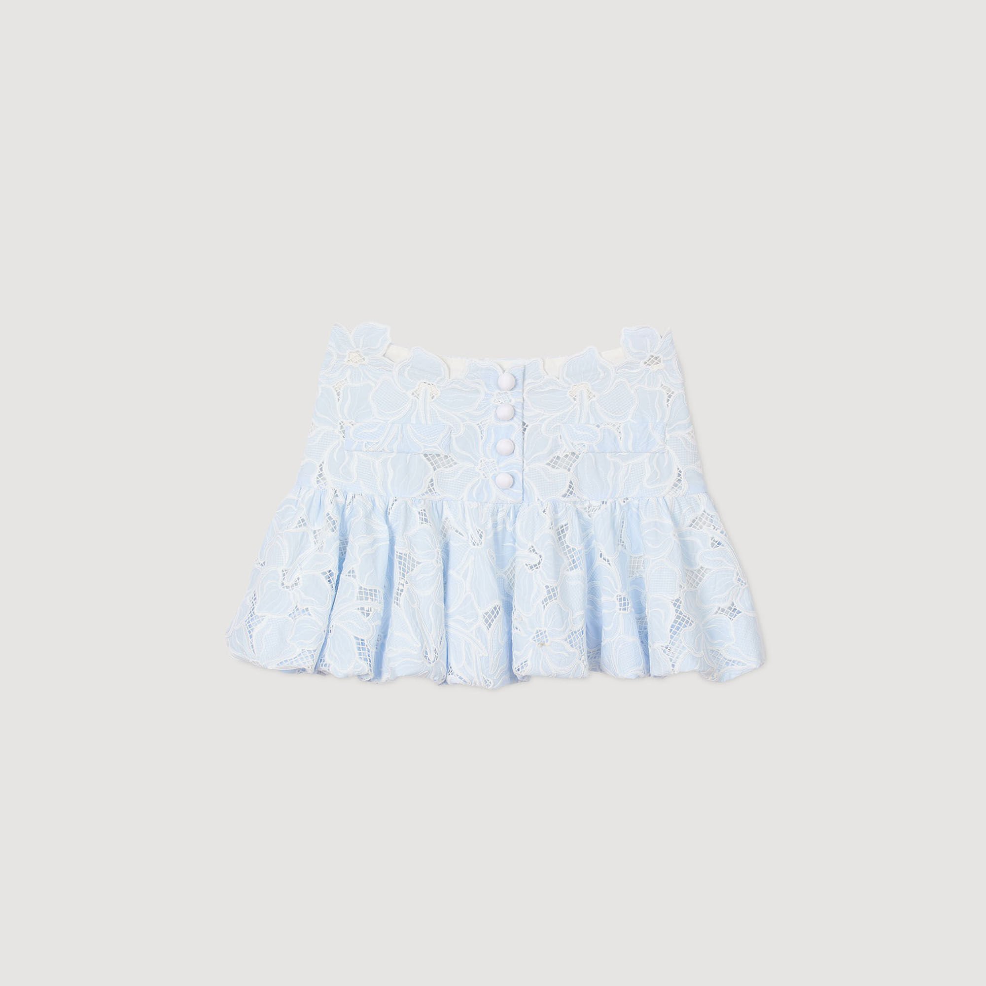 Short guipure skirt